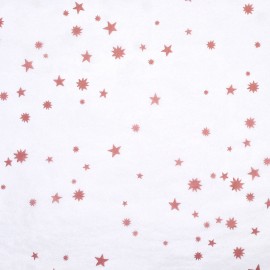 Papier de soie Blanc Lauzon n°100 "Etoiles" Rose cuivré